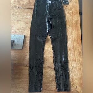 Black sequin pants